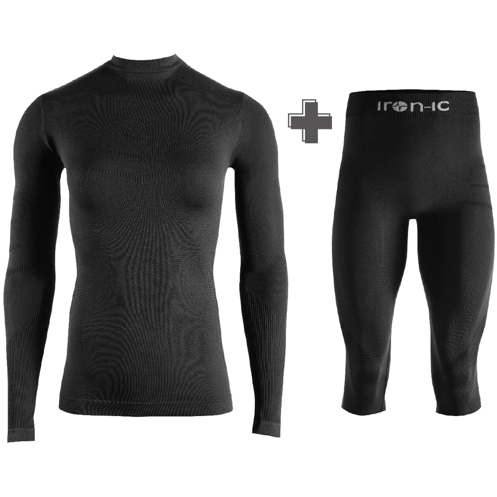 iron-ic Baselayer Kit Woman 3/4 - Unterwäsche Set black - Bild 1