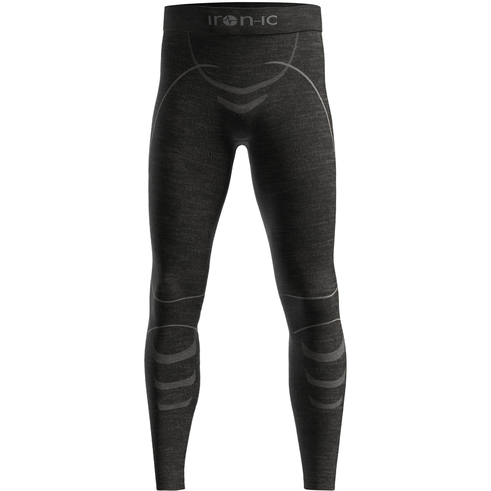 iron-ic Merino 70 Longpant Man - lange Unterhose black-grey - Bild 1