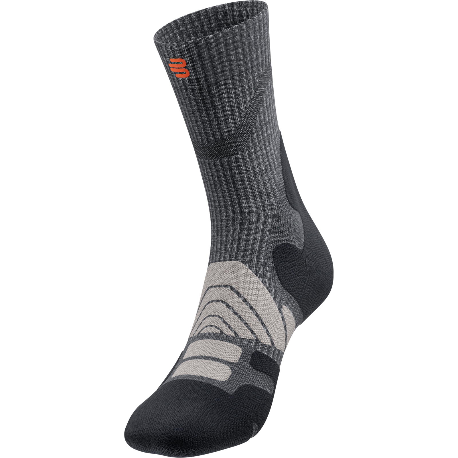 Bauerfeind Sports Outdoor Merino Mid Cut Socks Men - Wander-Socken lava grey - Bild 2