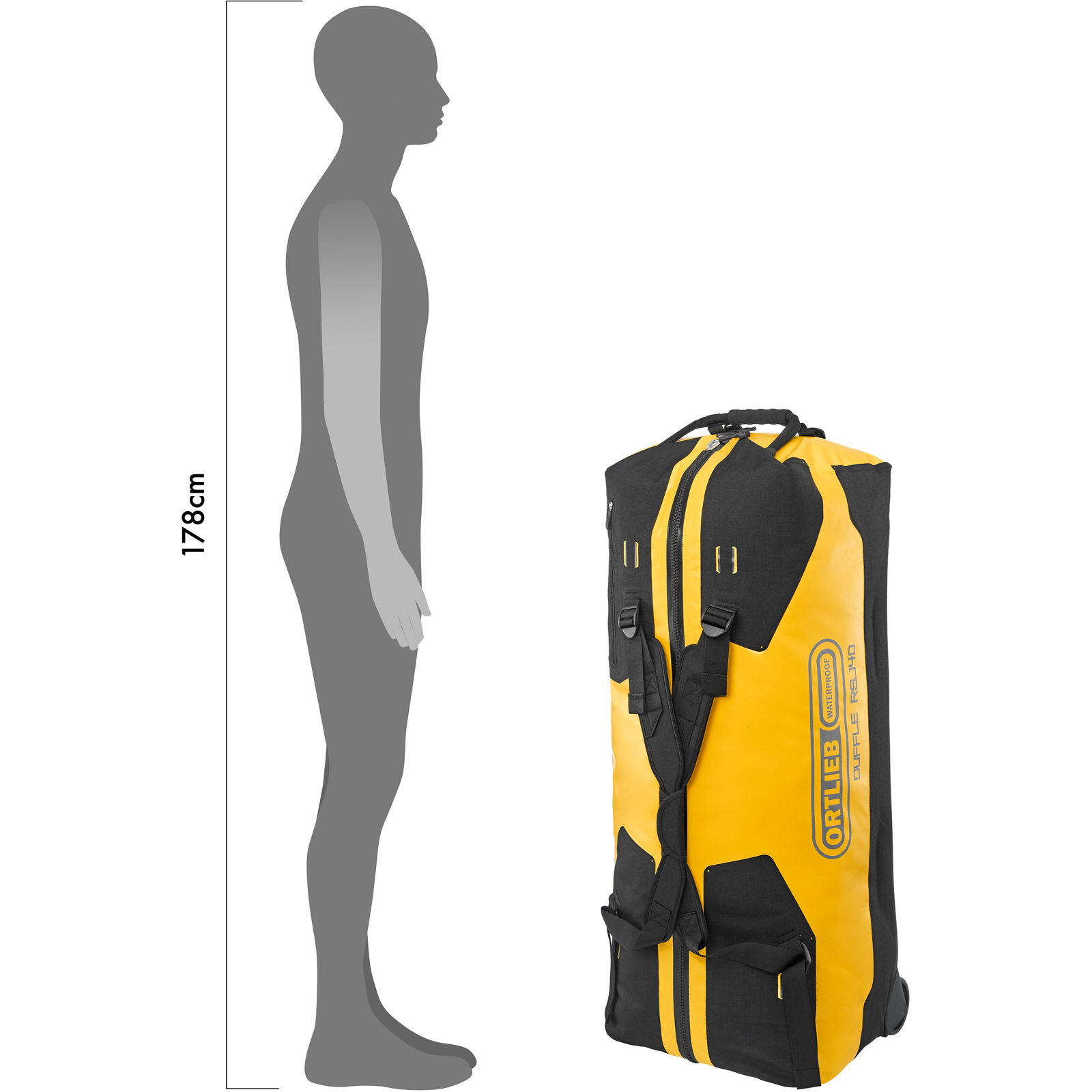 ORTLIEB Duffle RS 140L - Expeditionstasche sonnengelb-schwarz - Bild 13