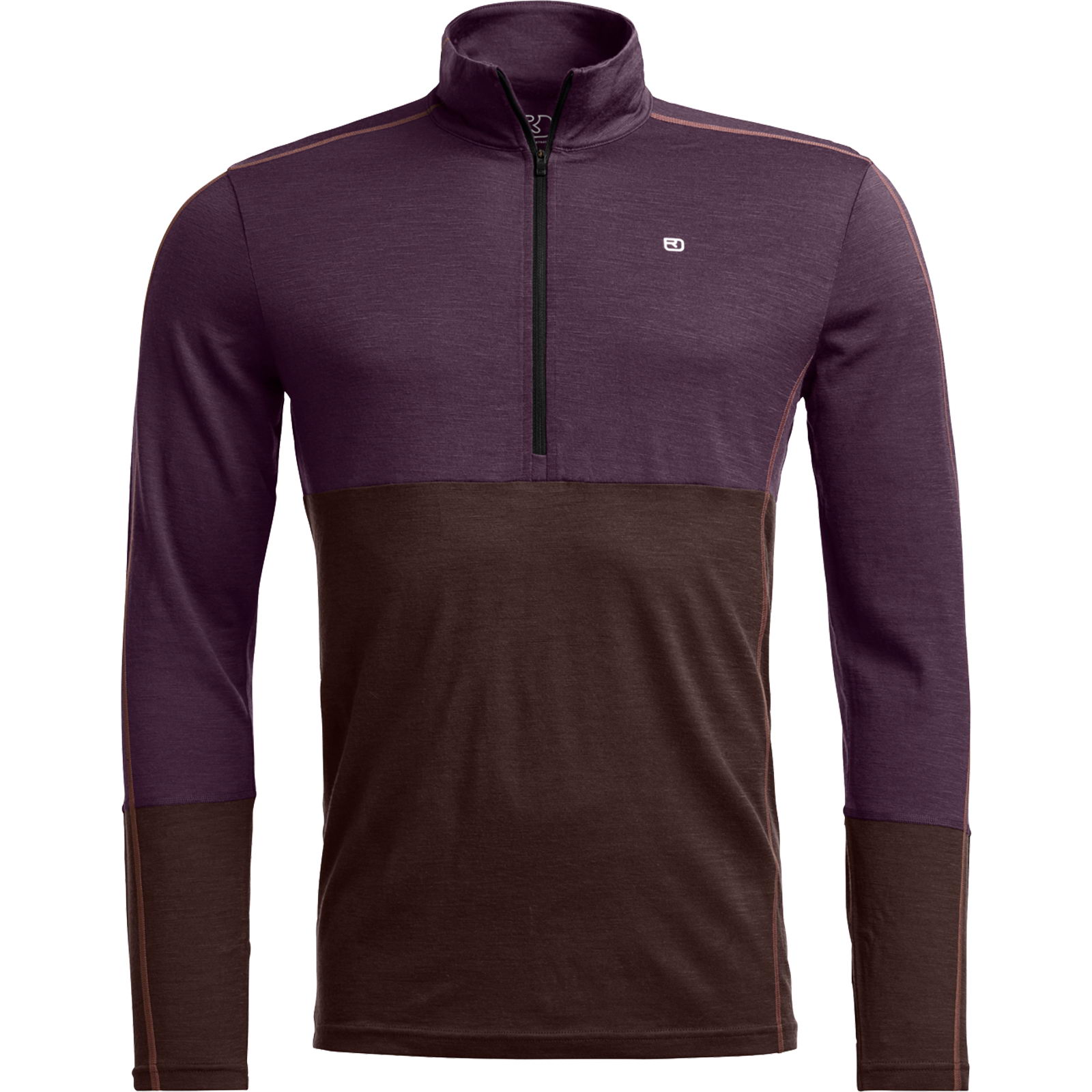 Ortovox Men's 185 Rock'n'Wool Zip Neck - Funktionsshirt dark wild berry - Bild 5