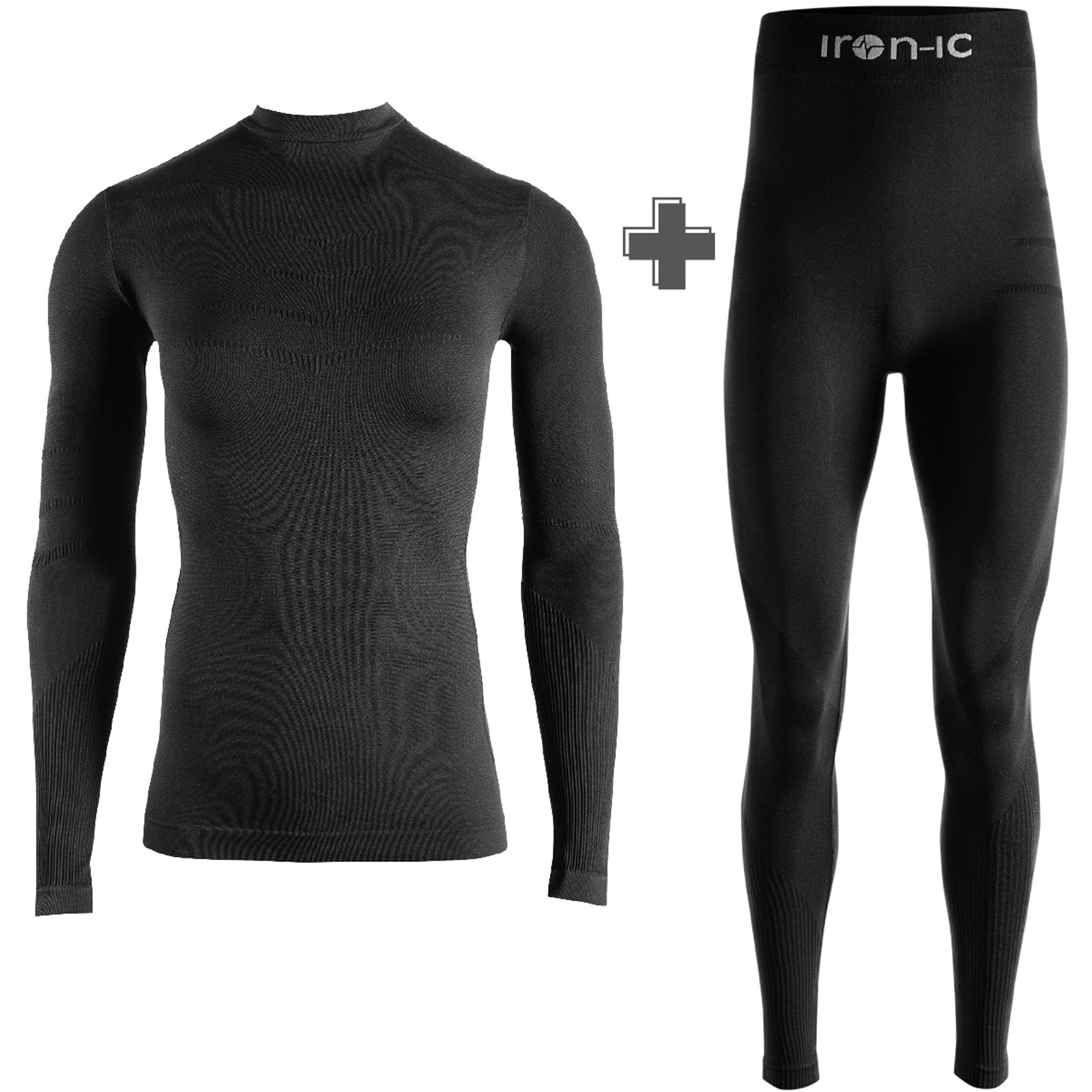 iron-ic Baselayer Kit Woman Long - Unterwäsche Set black - Bild 1