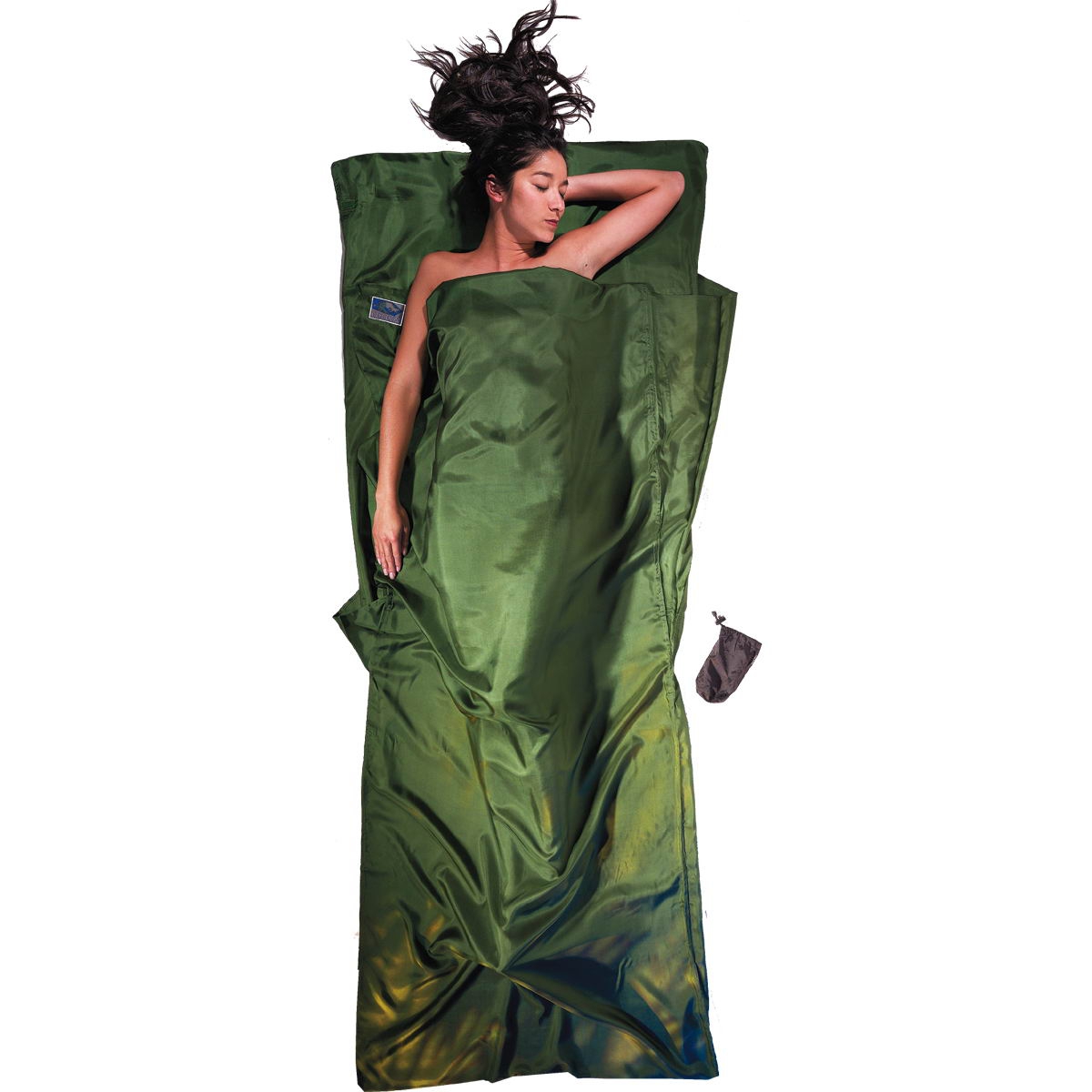 COCOON Silk TravelSheet - Seidenschlafsack dark olive green - Bild 3