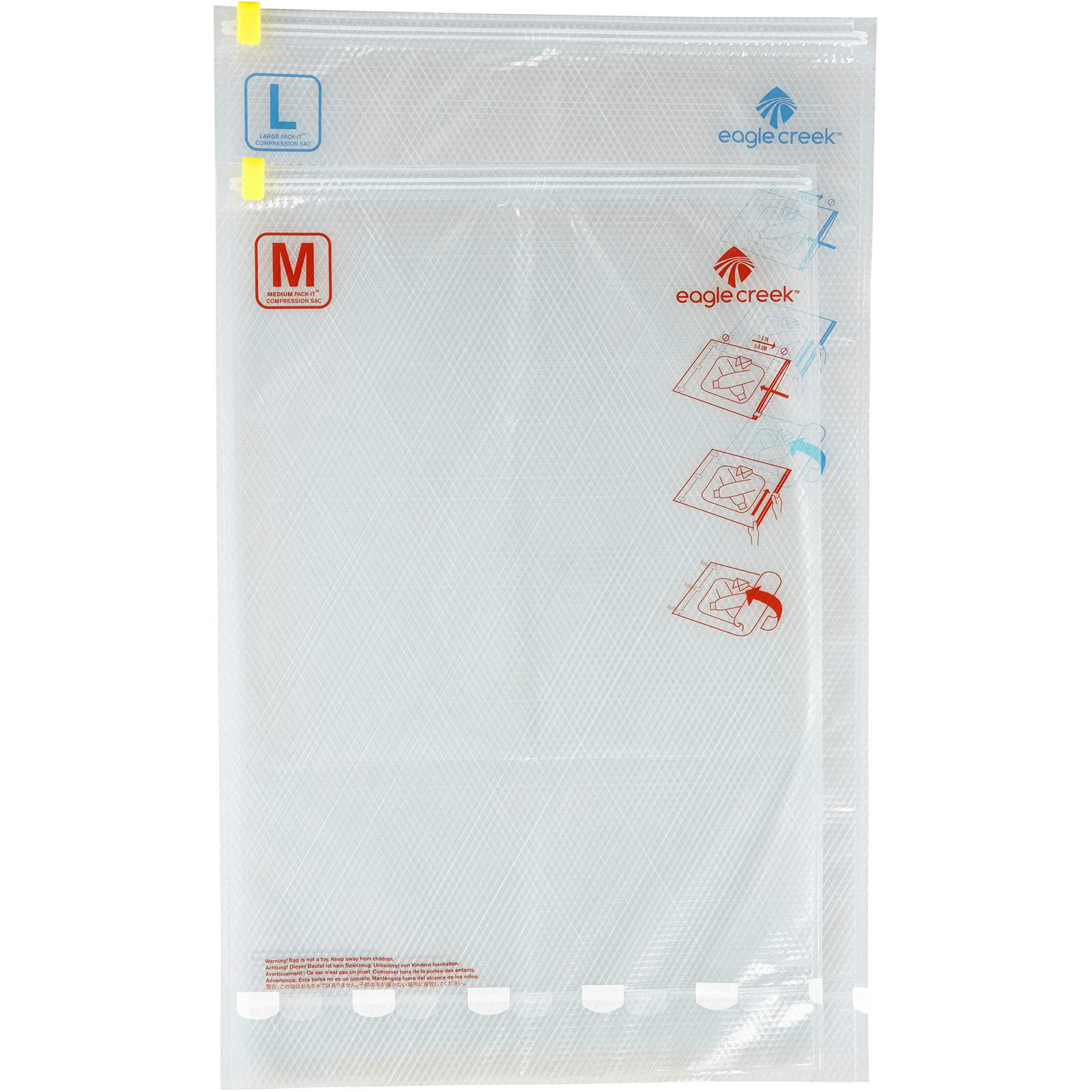 Eagle Creek Pack-It™ Compression Sac Set - M + L clear - Bild 1