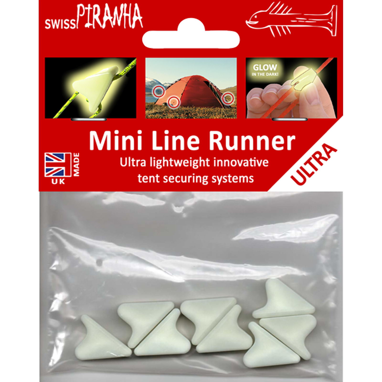SwissPiranha Mini Line Runner Glow in the Dark - Zeltleinenspanner - Bild 2