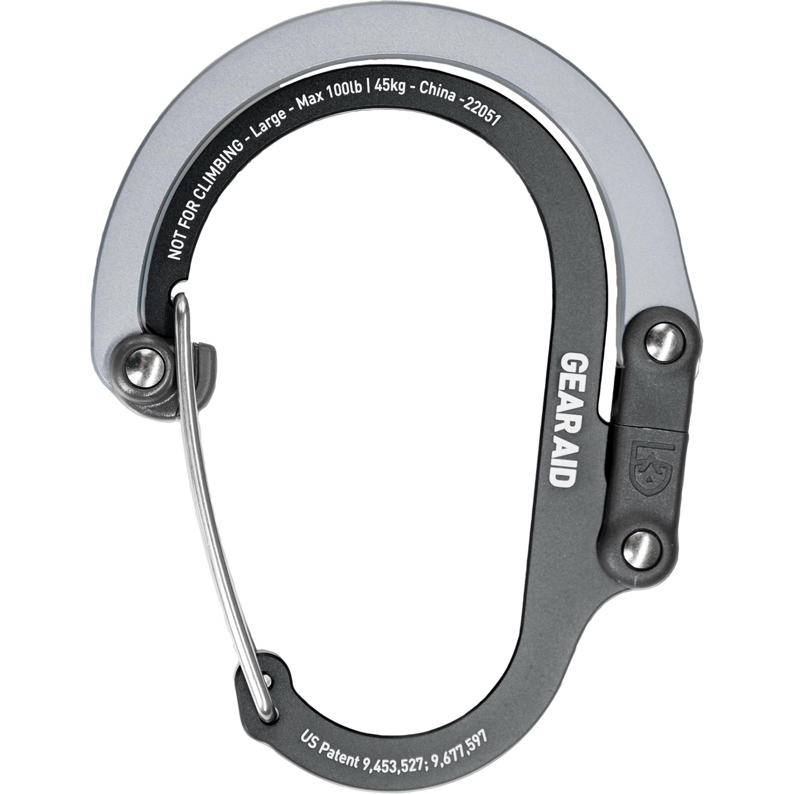 GearAid Heroclip L - Materialkarabiner grau - Bild 4