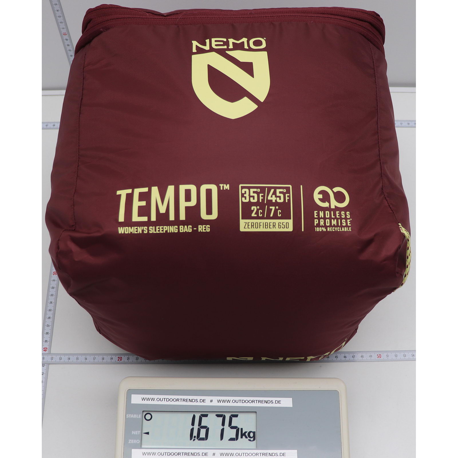 NEMO Tempo Women 35 - Kunstfaser-Schlafsack chocolate-rose - Bild 12