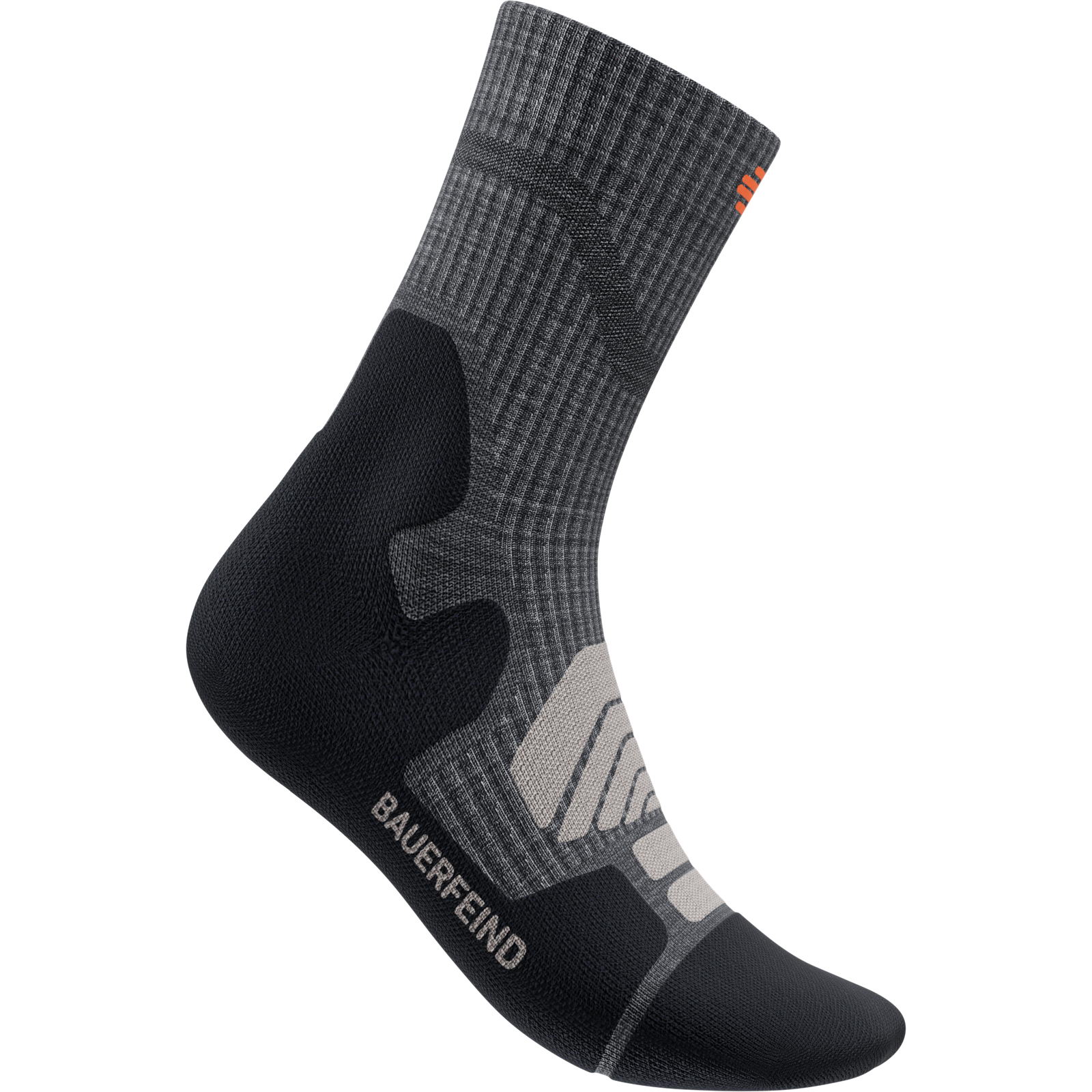 Bauerfeind Sports Outdoor Merino Mid Cut Socks Men - Wander-Socken lava grey - Bild 3