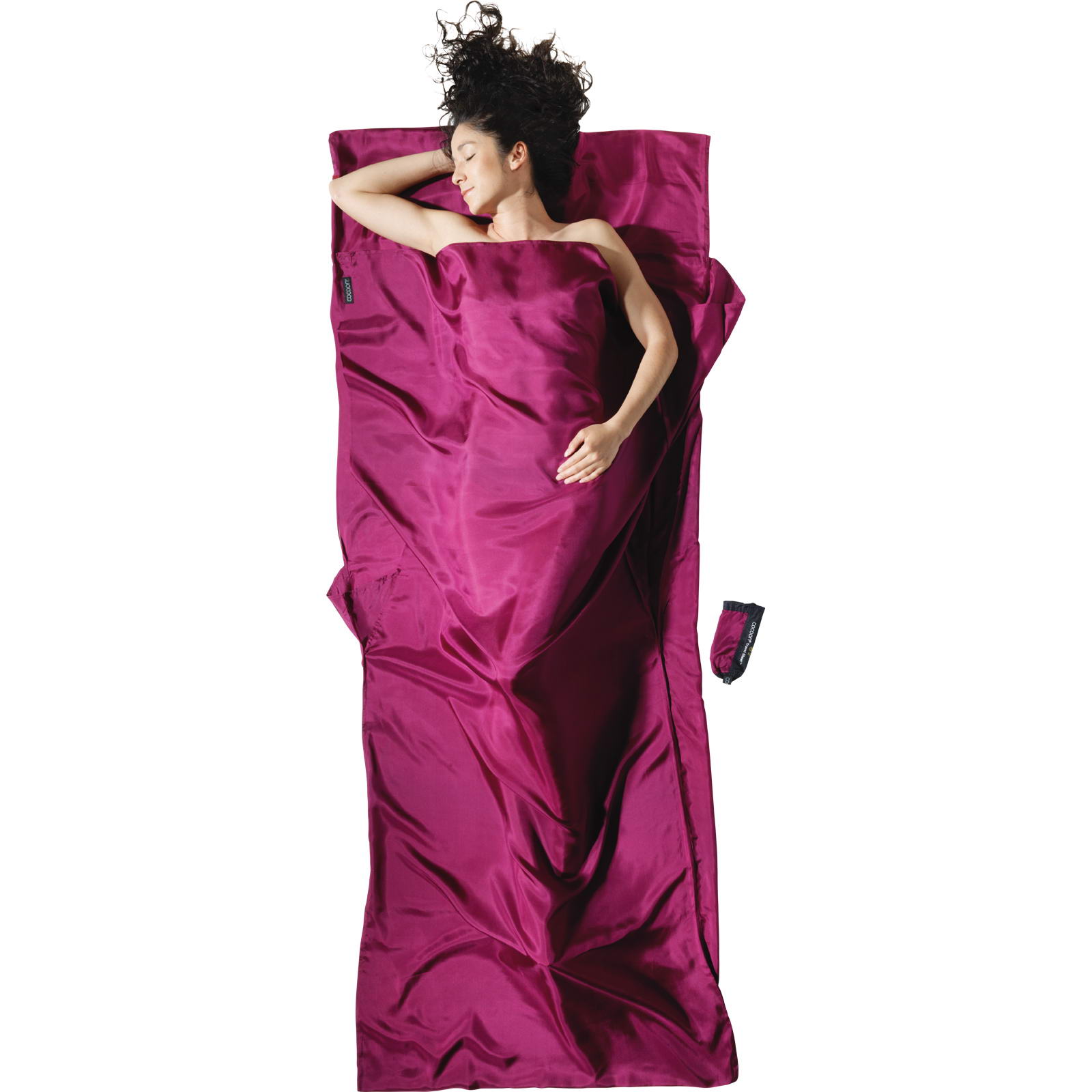 COCOON Silk TravelSheet - Seidenschlafsack mulberry red - Bild 9