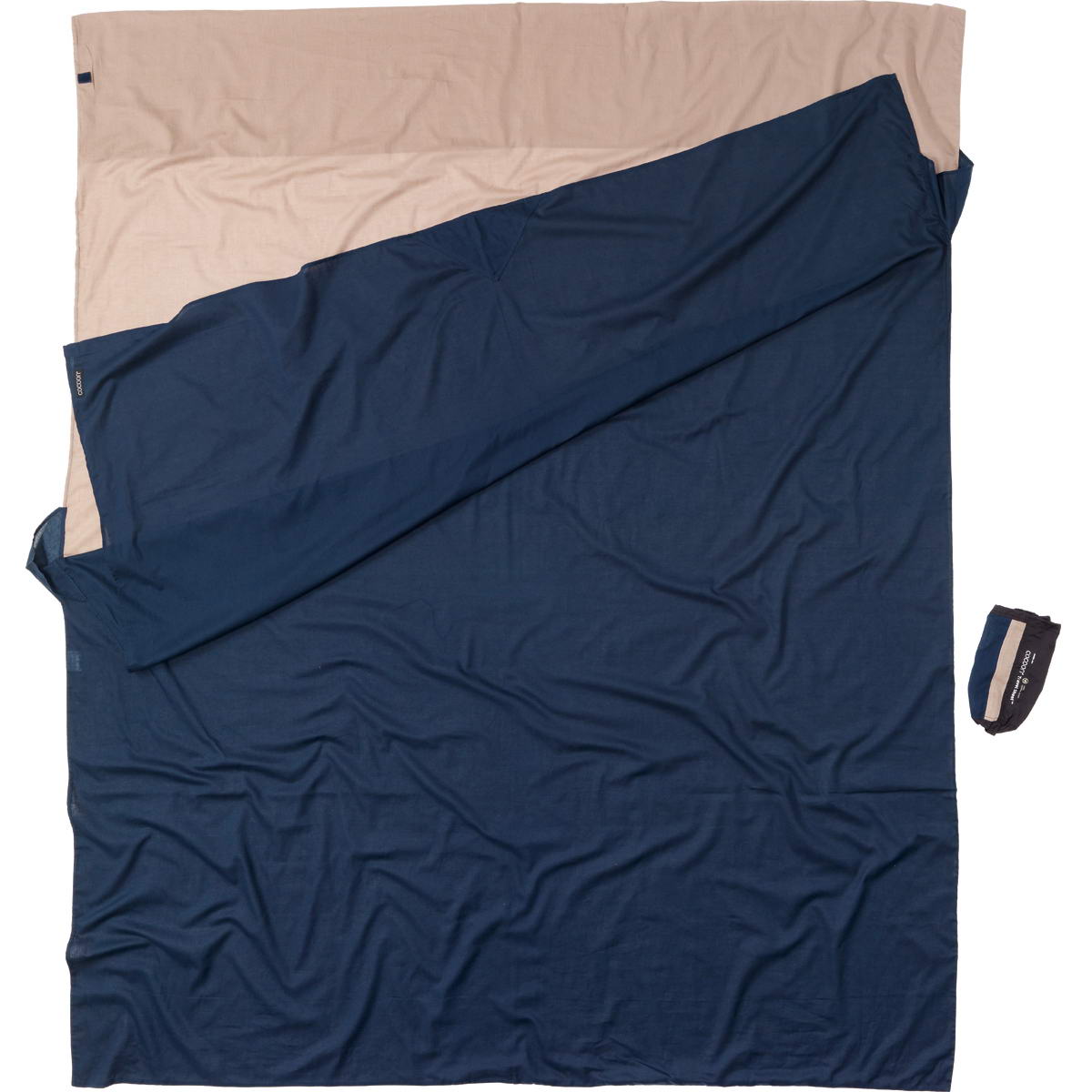 COCOON Egyptian Cotton TravelSheet Double Size khaki-tuareg - Bild 1