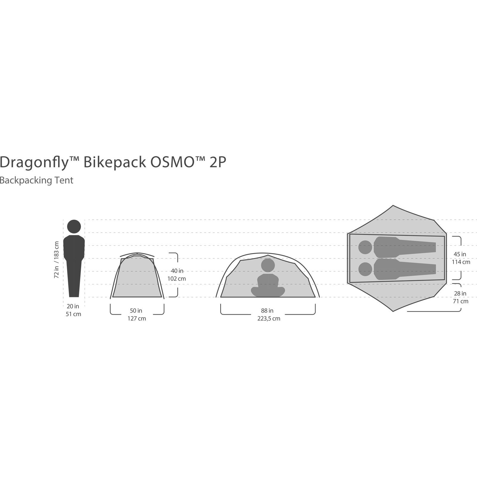 NEMO Dragonfly OSMO Bikepack 2P - Zelt sedona sage - Bild 2
