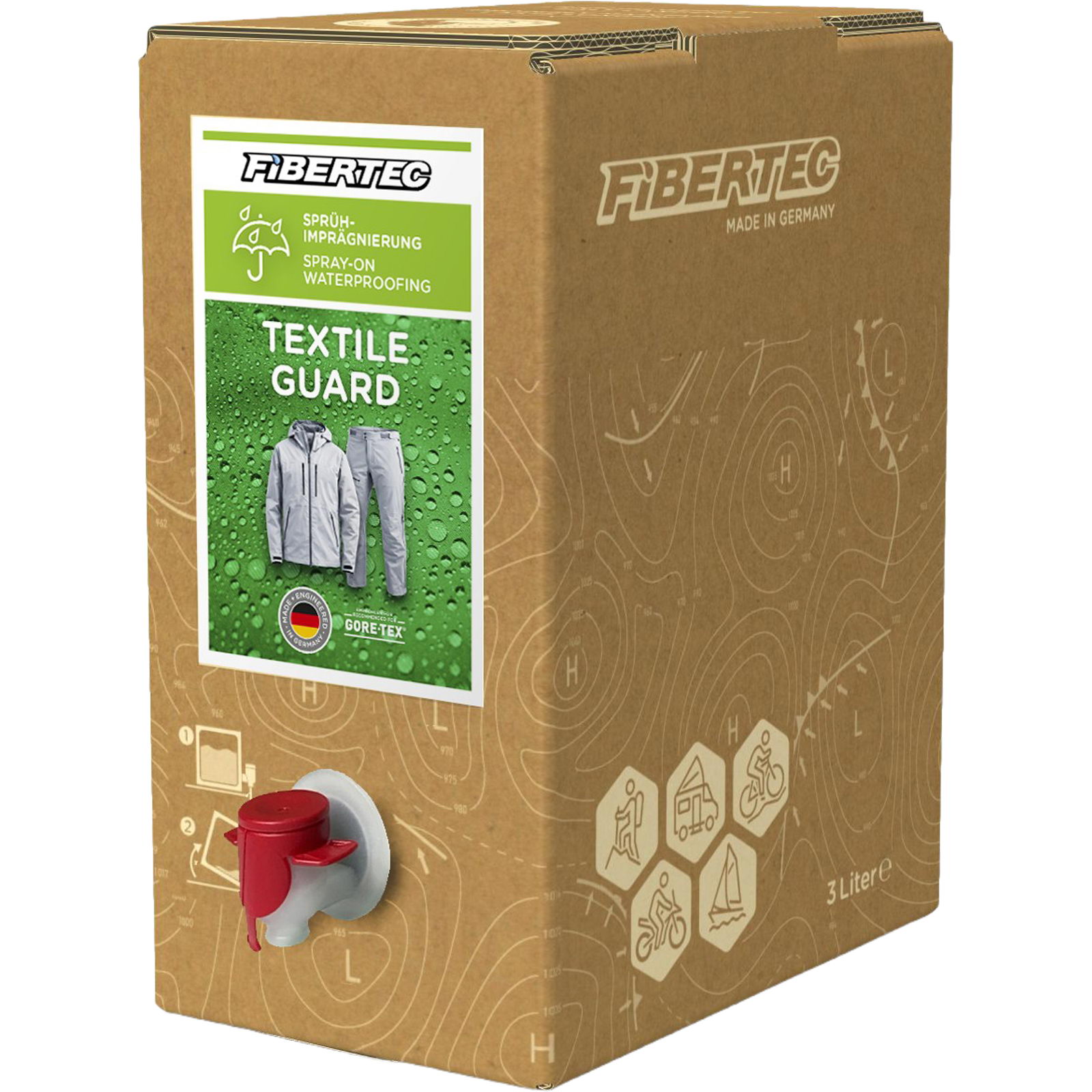 FIBERTEC Textile Guard RT Bag in Box 3 Liter Nachfüllpack - Imprägnierung - Bild 1