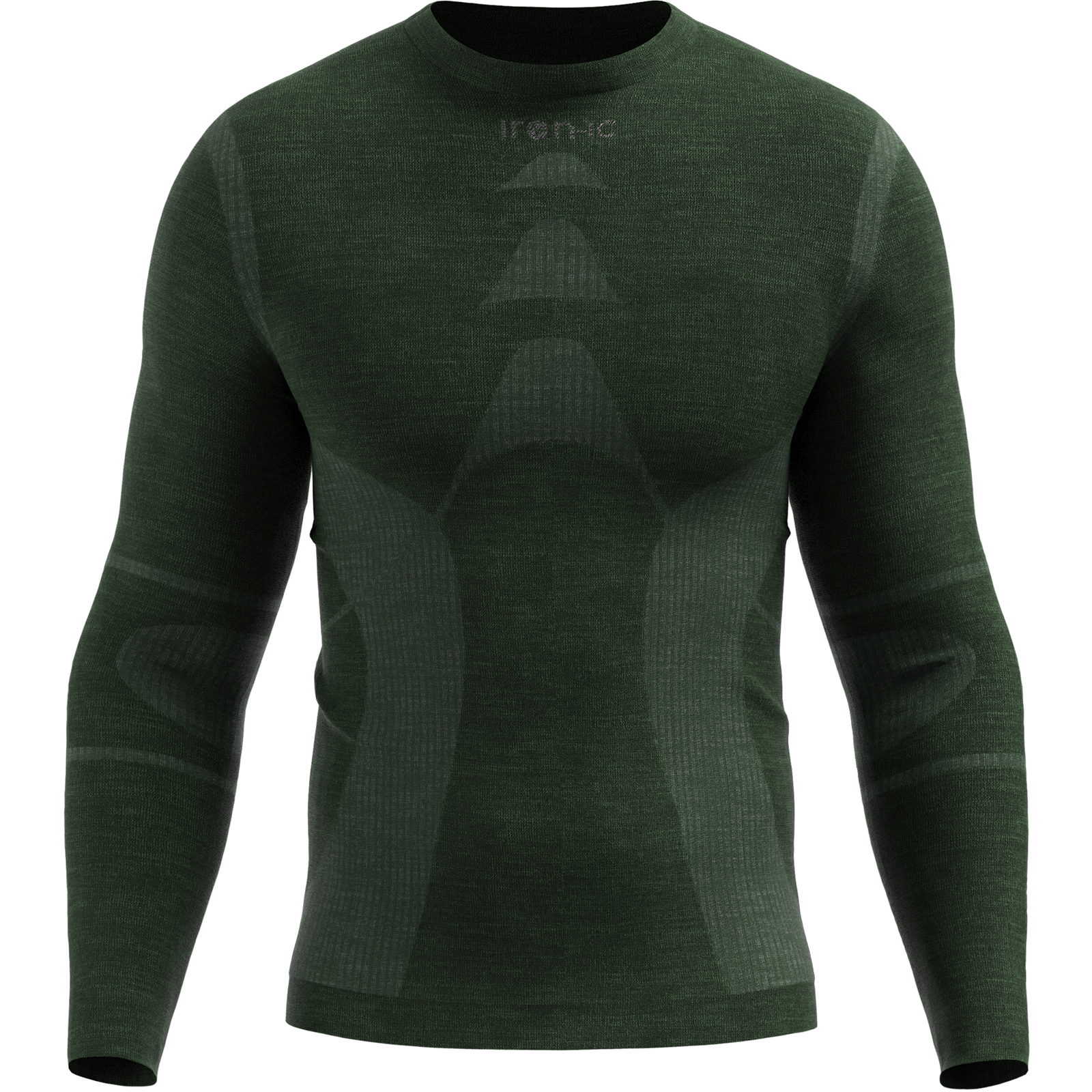 iron-ic Merino 40 Longsleeve Man - Langarmshirt forest green - Bild 3