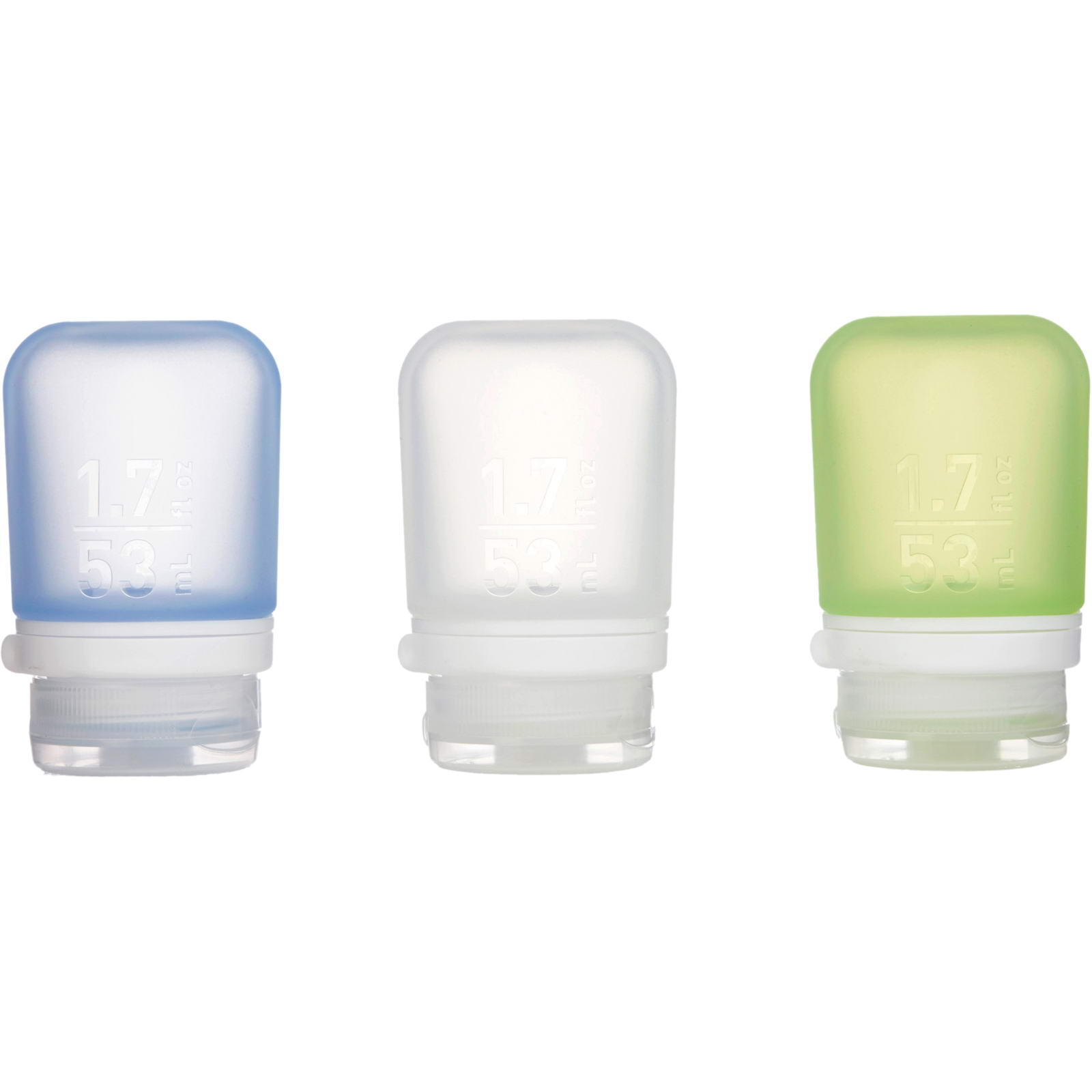 humangear GoToob+ 3er Pack - 3 x 53 ml Tube transparent-grün-blau - Bild 1