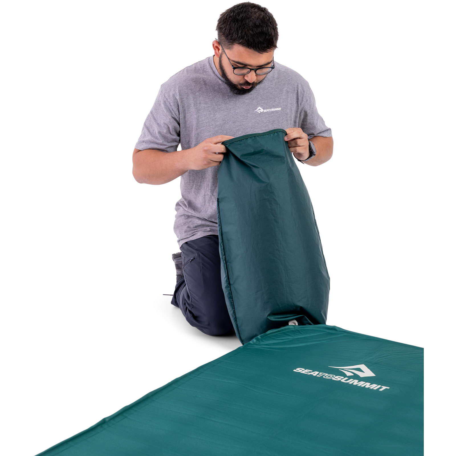Sea to Summit Comfort Deluxe S.I. Mat Double - Isomatte rain forest - Bild 6