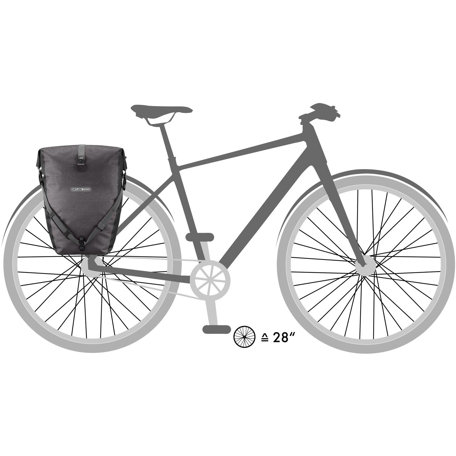 ORTLIEB BACK-ROLLER 20L Pair - Gepäckträgertaschen granit-schwarz - Bild 8