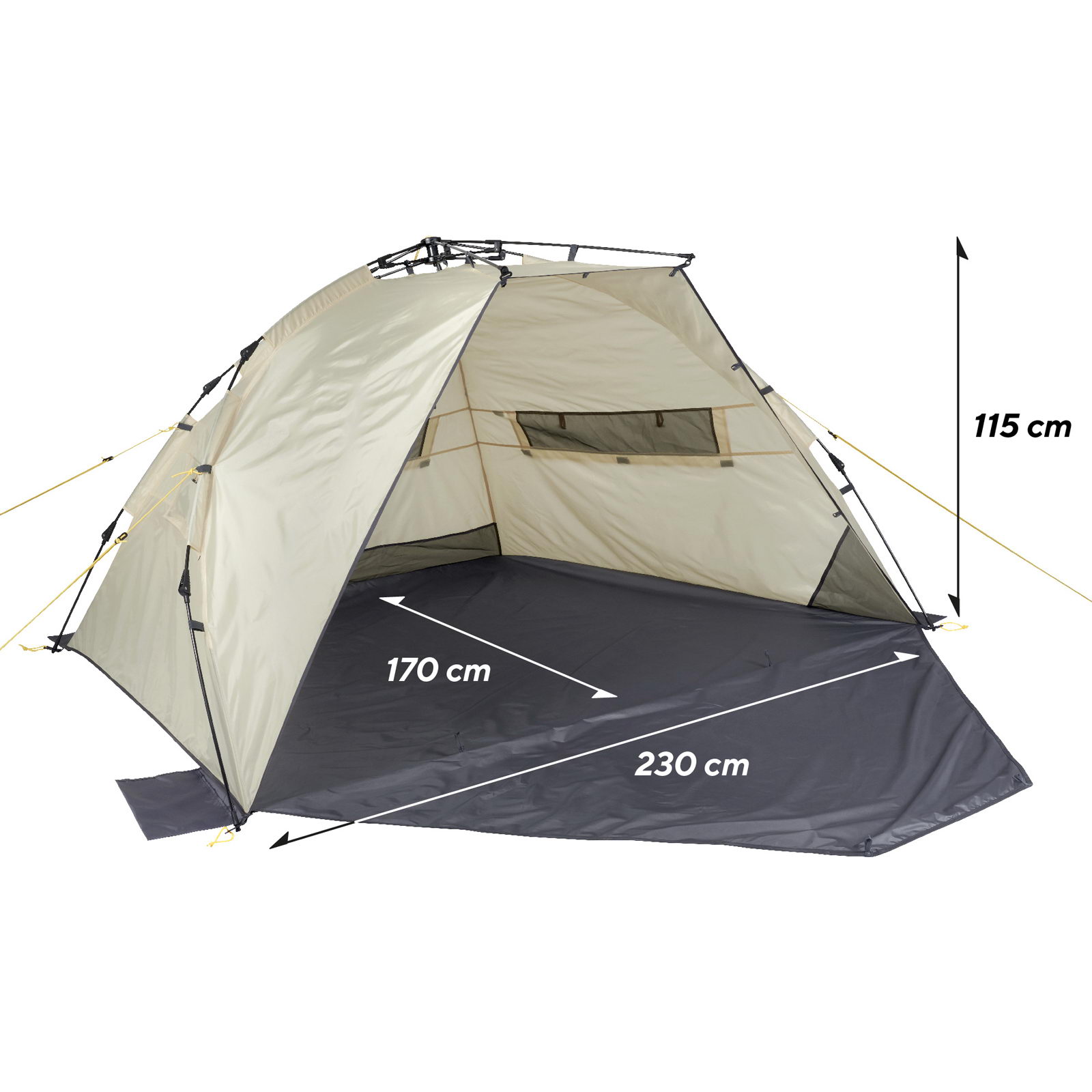 UQUIP Speedy XL - Strandzelt boulder - Bild 17
