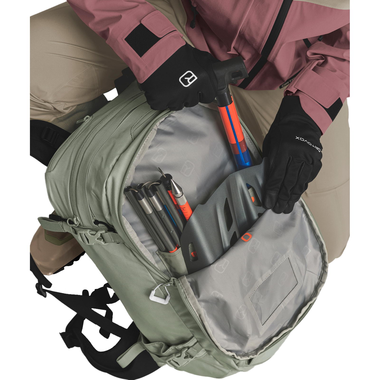 Ortovox Haute Route 30 S - Skitourenrucksack green sage - Bild 13