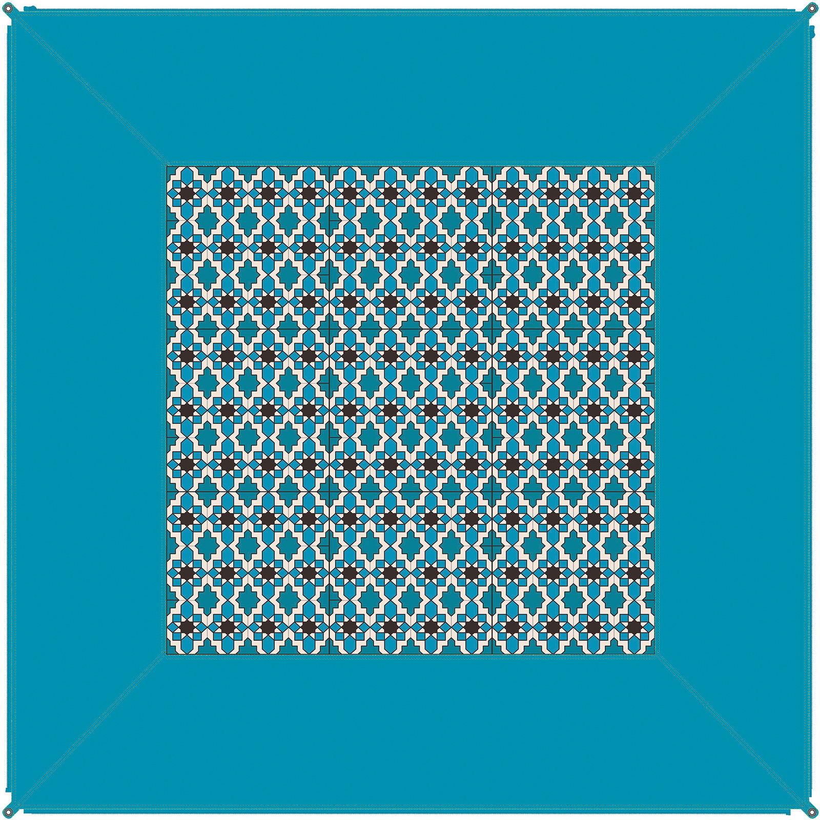BENT Zip-Carpet - Teppich hawaiin ocean-zipper light blue - Bild 1