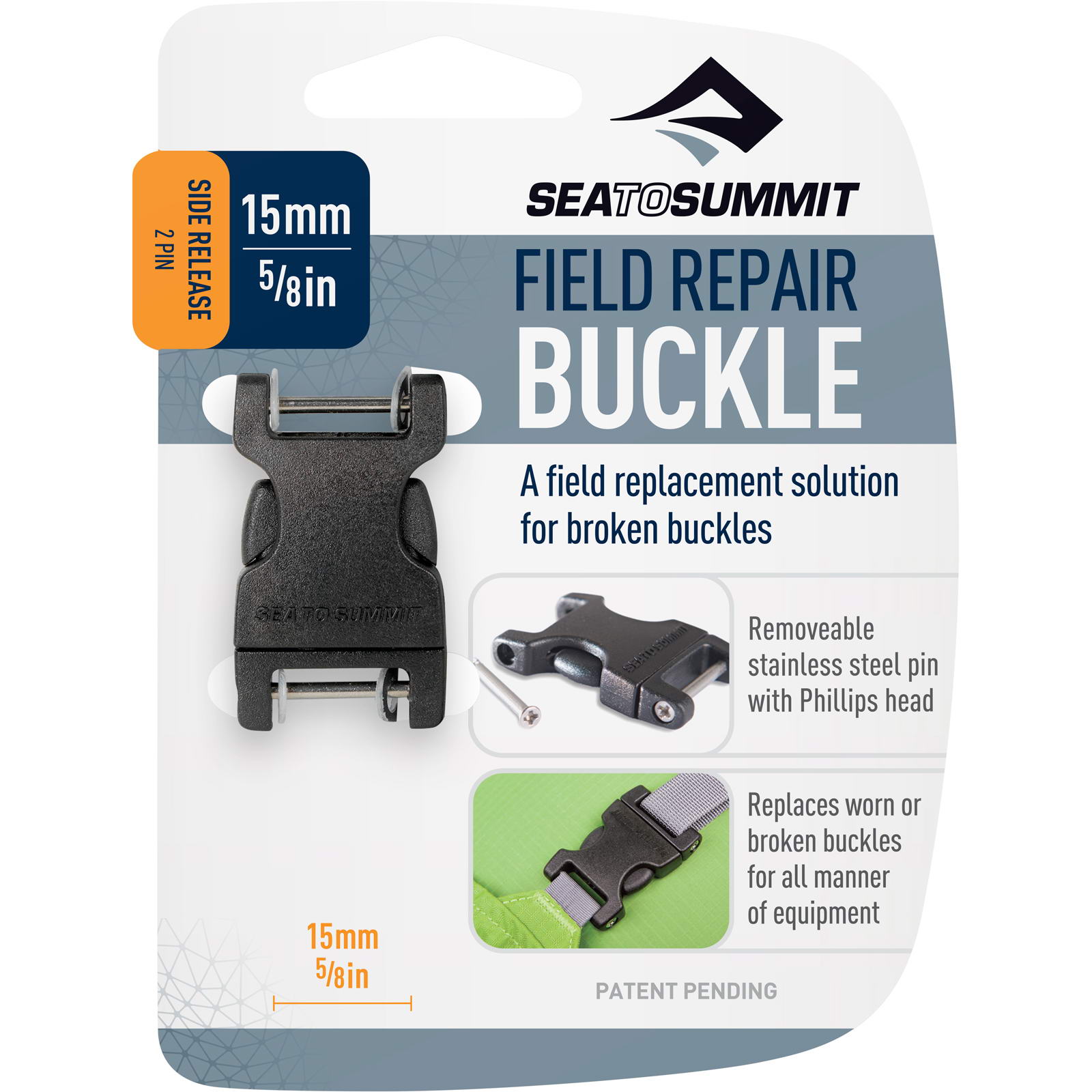 Sea to Summit Field Repair Buckle Side Release 2 Pin 15 mm - Gurtschnalle - Bild 1