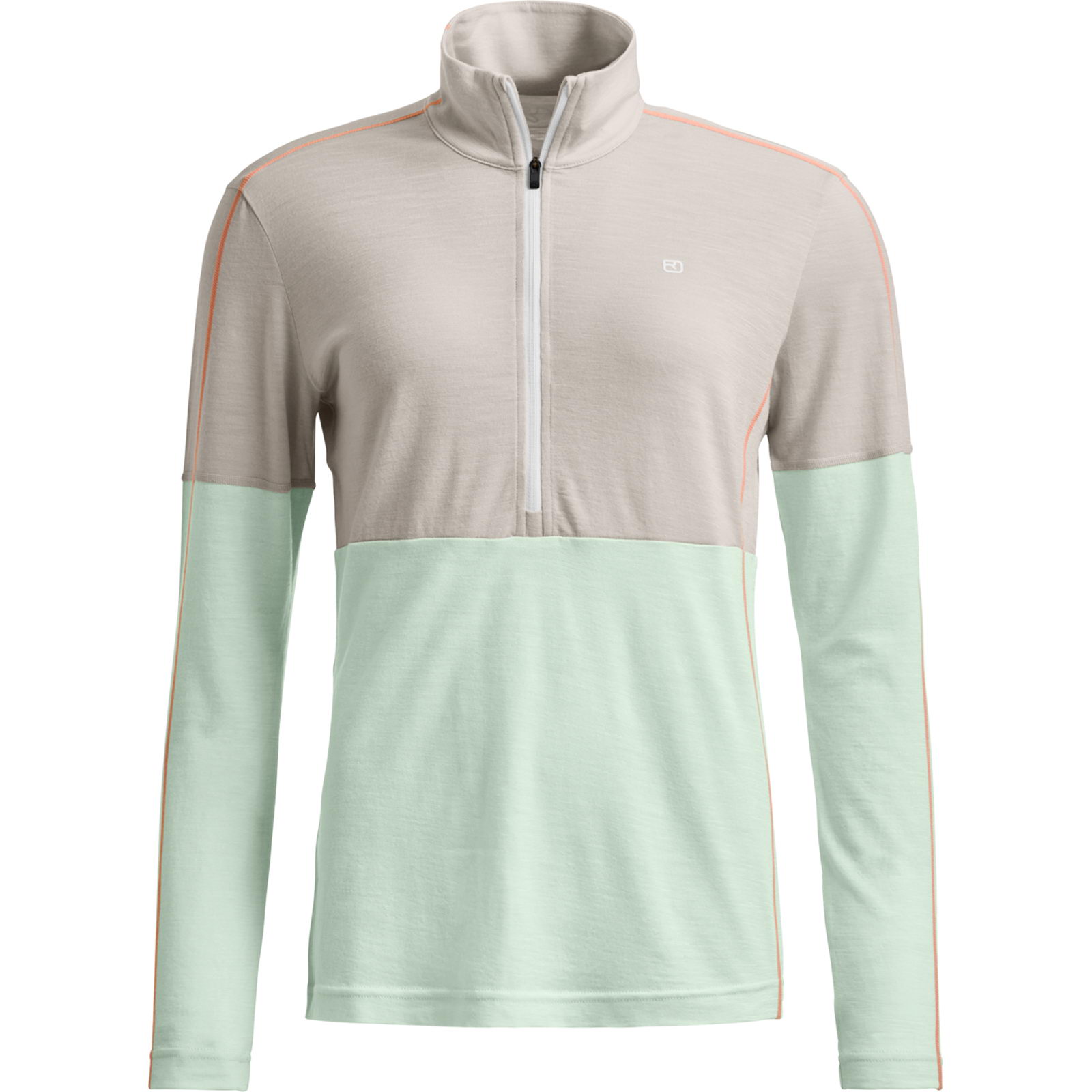 Ortovox Women's 185 Rock'n'Wool Zip Neck - Funktionsshirt white tea - Bild 5