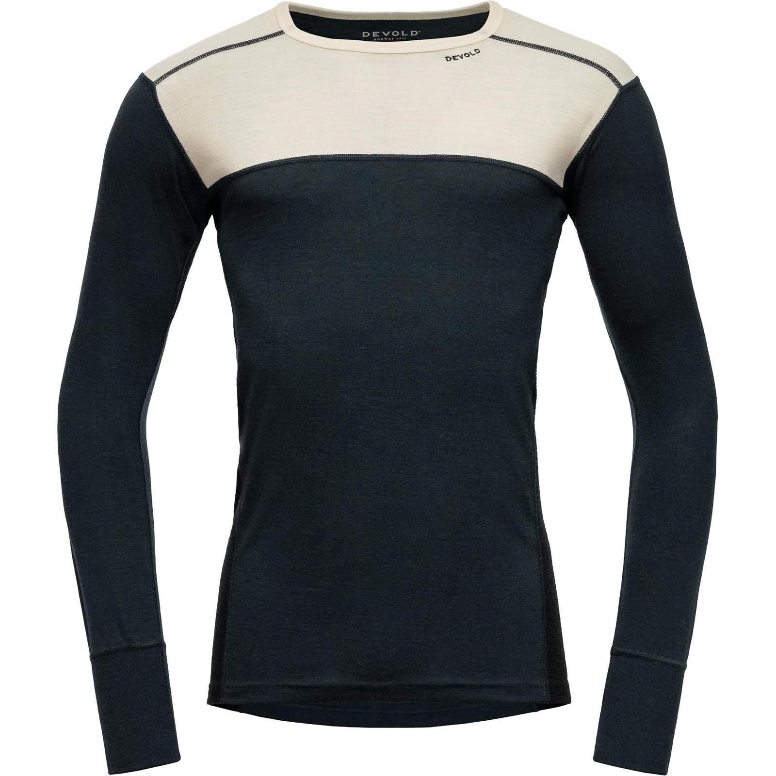 DEVOLD Lauparen Merino 190 Shirt Man - Funktionsshirt raw white-ink-black - Bild 1