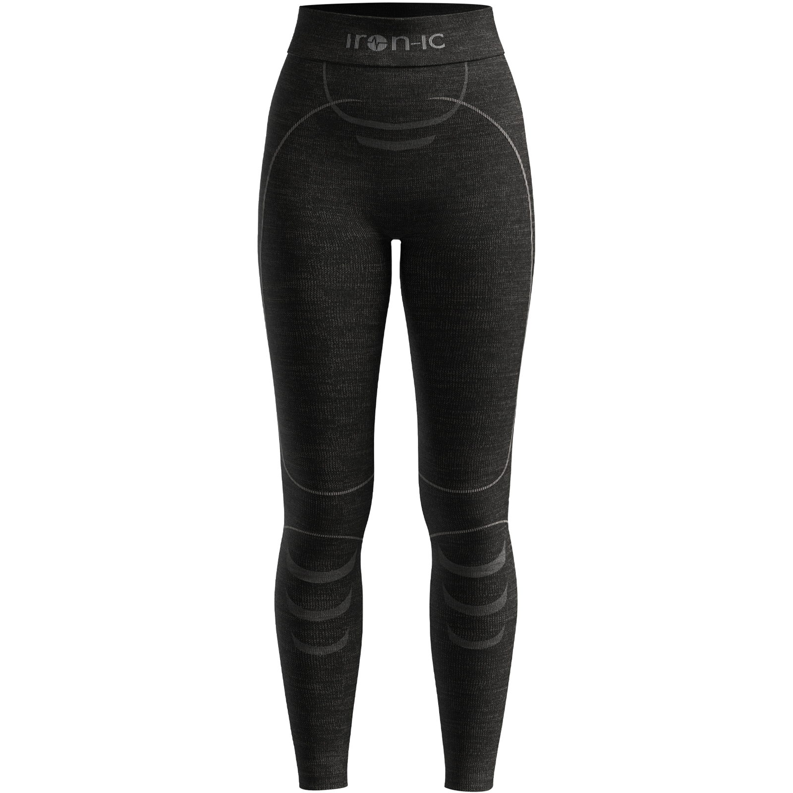iron-ic Merino 70 Longpant Woman - lange Unterhose black-grey - Bild 1