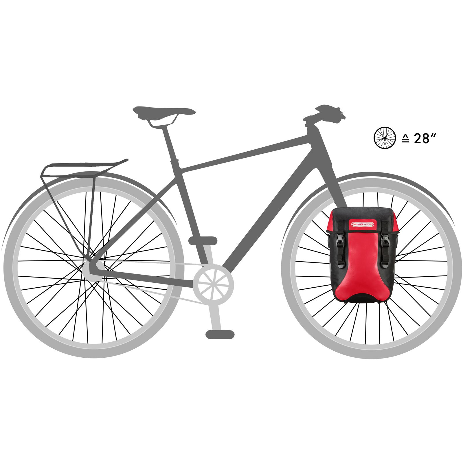 ORTLIEB Sport-Packer - Fahrradpacktaschen rot-schwarz - Bild 2