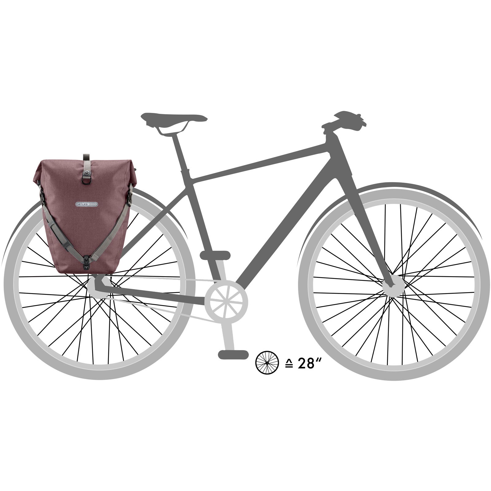 ORTLIEB BACK-ROLLER 20L Urban QL2.1 - Fahrradtasche ash rose - Bild 21