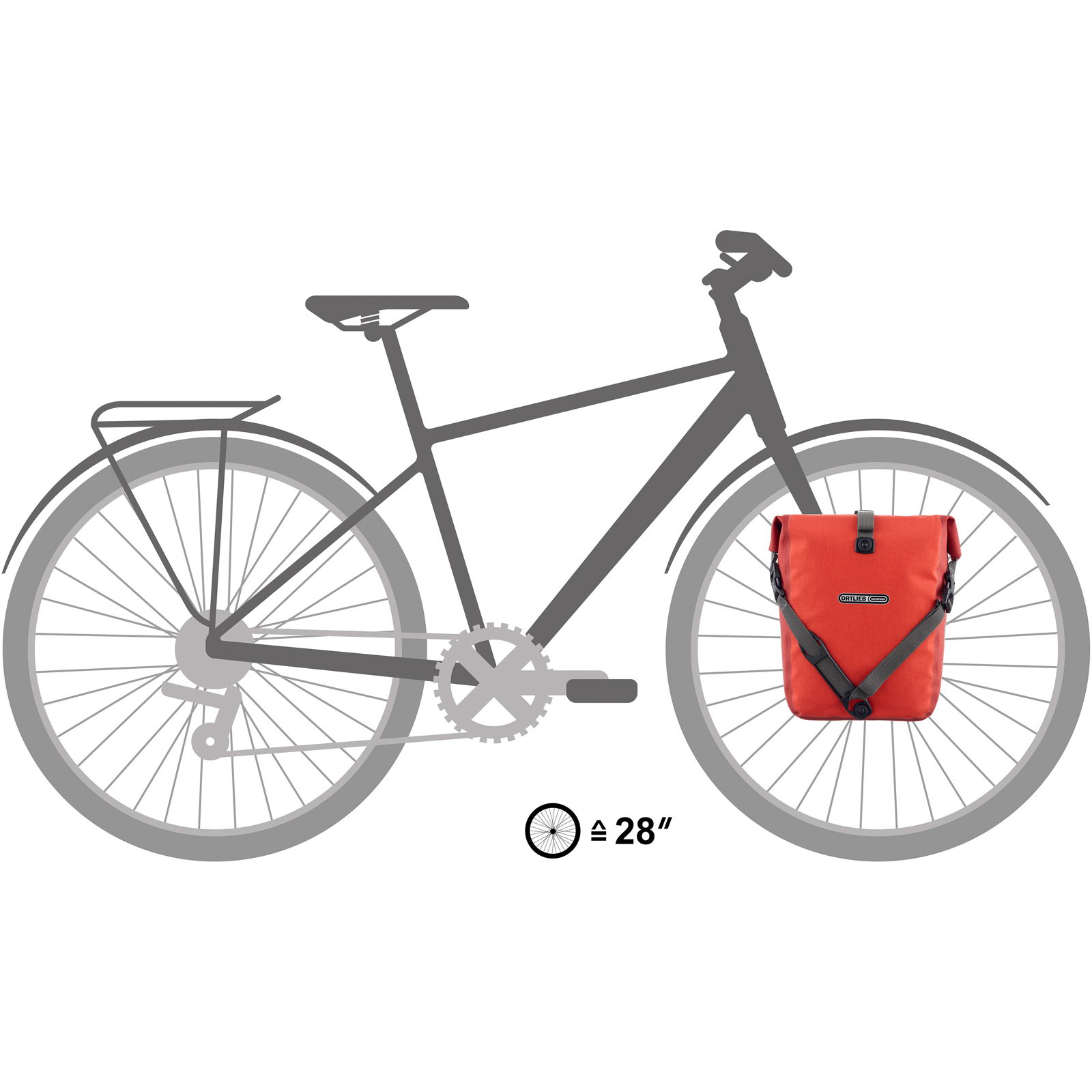 ORTLIEB Sport-Roller Plus - Vorderradtasche salsa-dark chili - Bild 2