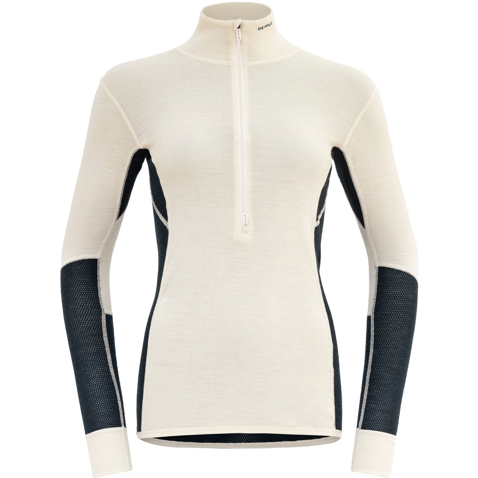 DEVOLD Wool Mesh 190 Zip Neck Wmn - Langarmshirt mit Reißverschluss