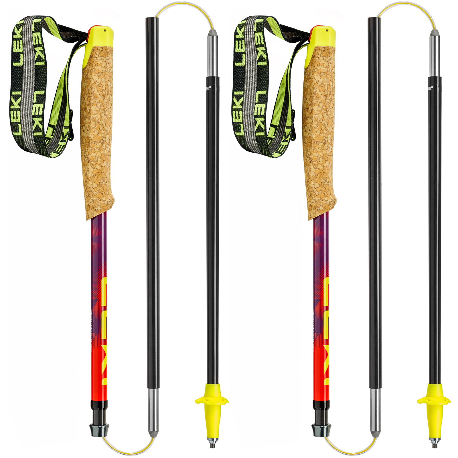 LEKI Neotrail Pro FX.One SL - Trailrunning-Stöcke bright red-violet-neonyellow - Bild 2