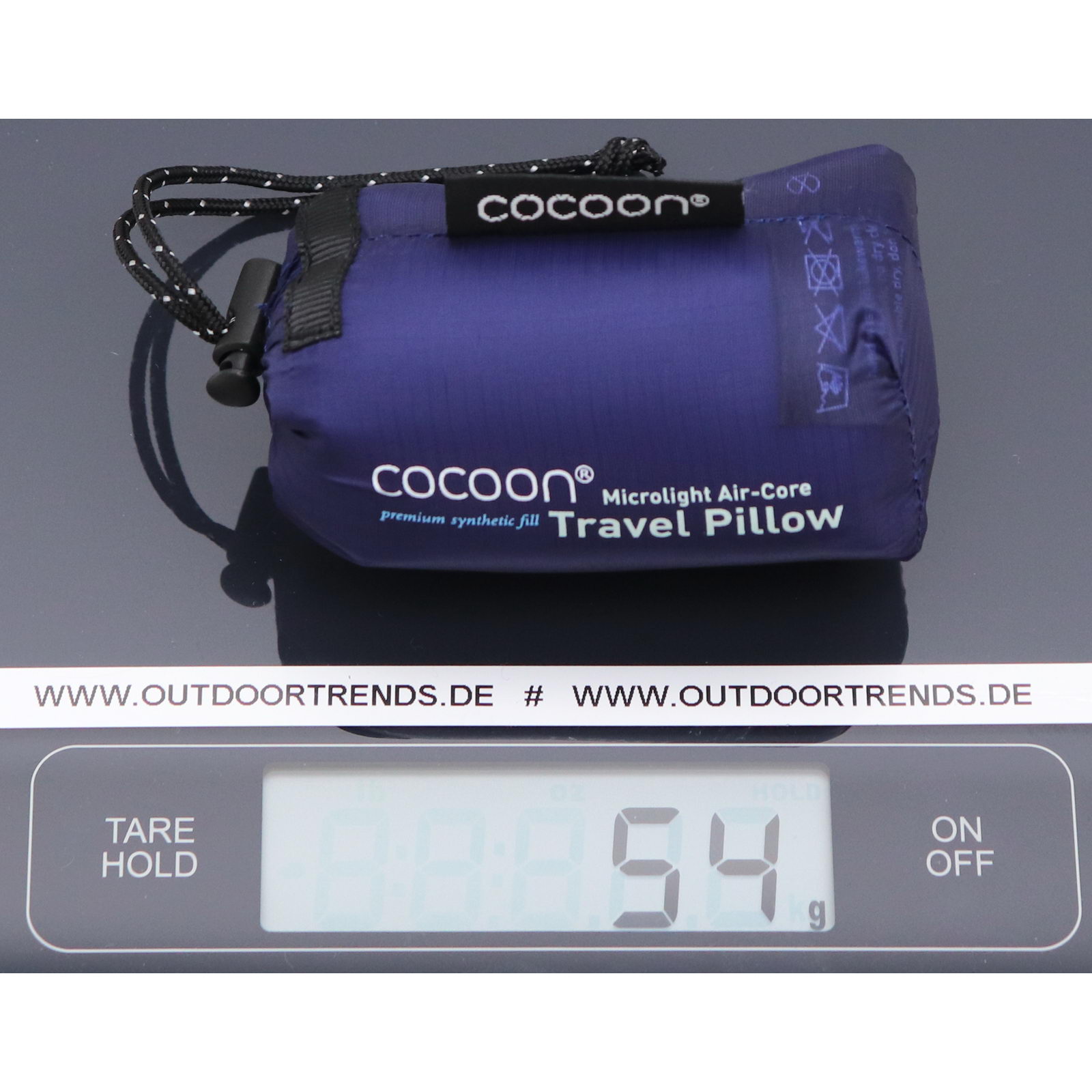 COCOON Air-Core Pillow Microlight - Reise-Kopfkissen black-dark blue - Bild 3