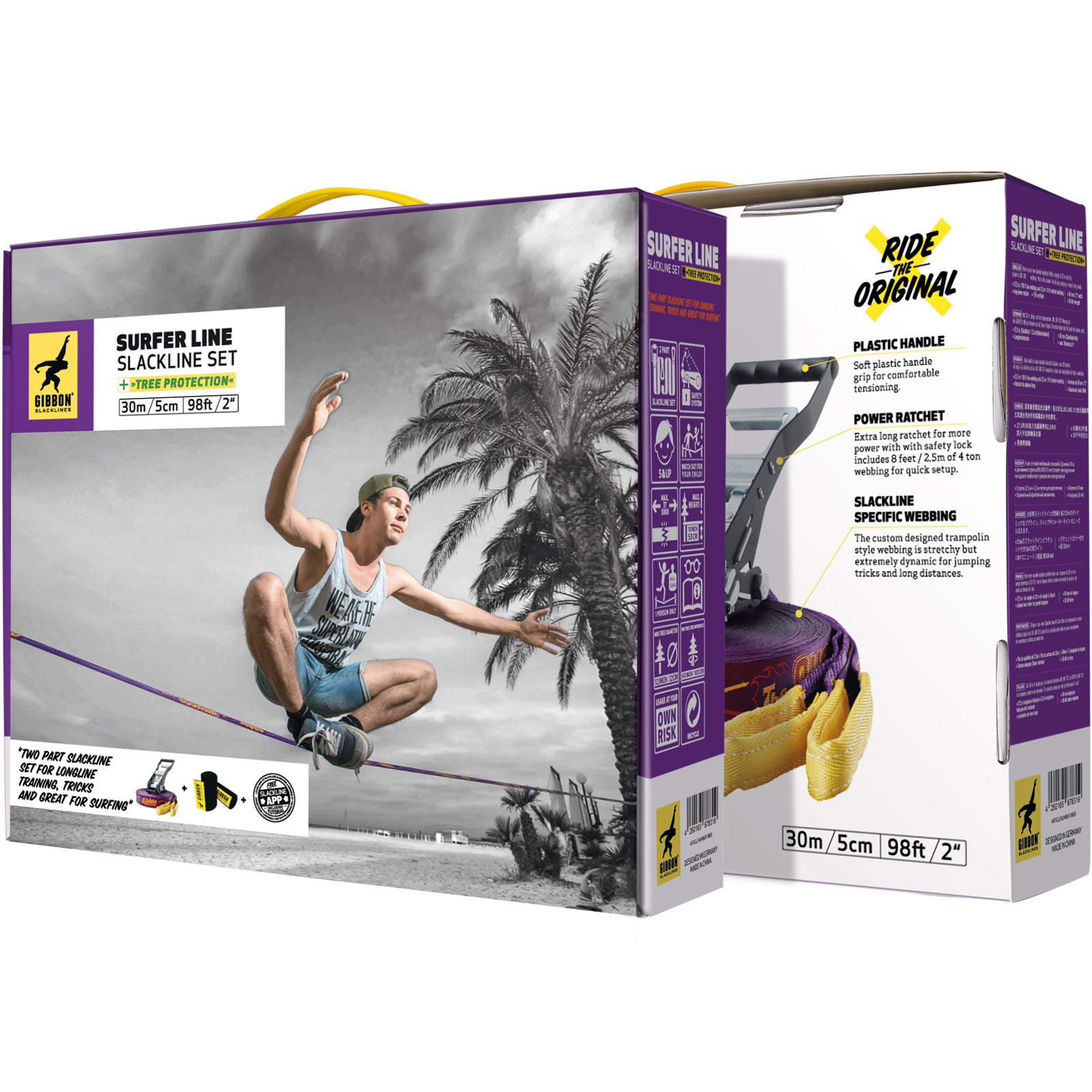 Gibbon Surfer Line TreeWear Set - Slackline - Bild 2