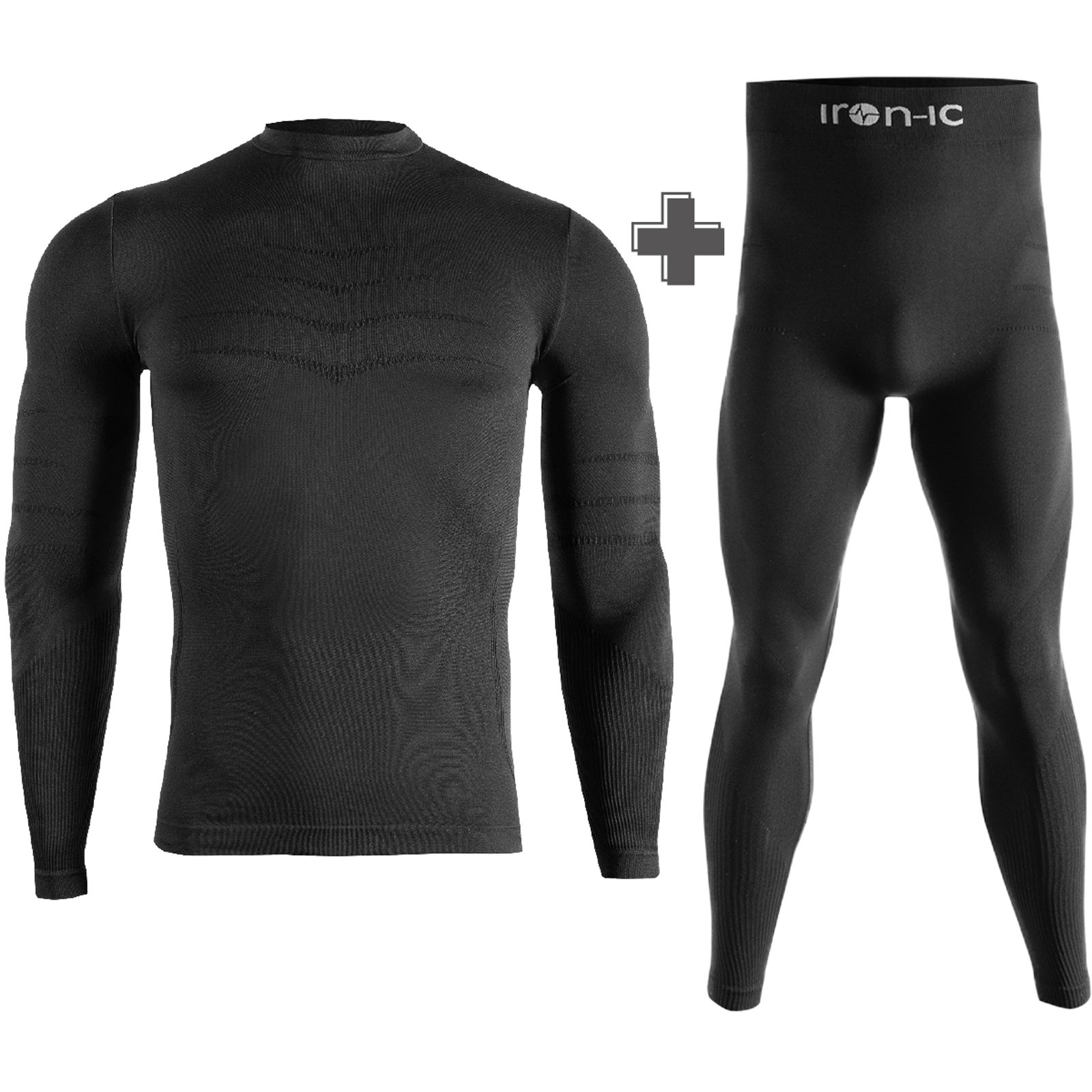 iron-ic Baselayer Kit Man Long - Unterwäsche Set black - Bild 1 iron-ic Baselayer Kit Man Long - Unterwäsche Set black - Bild 1