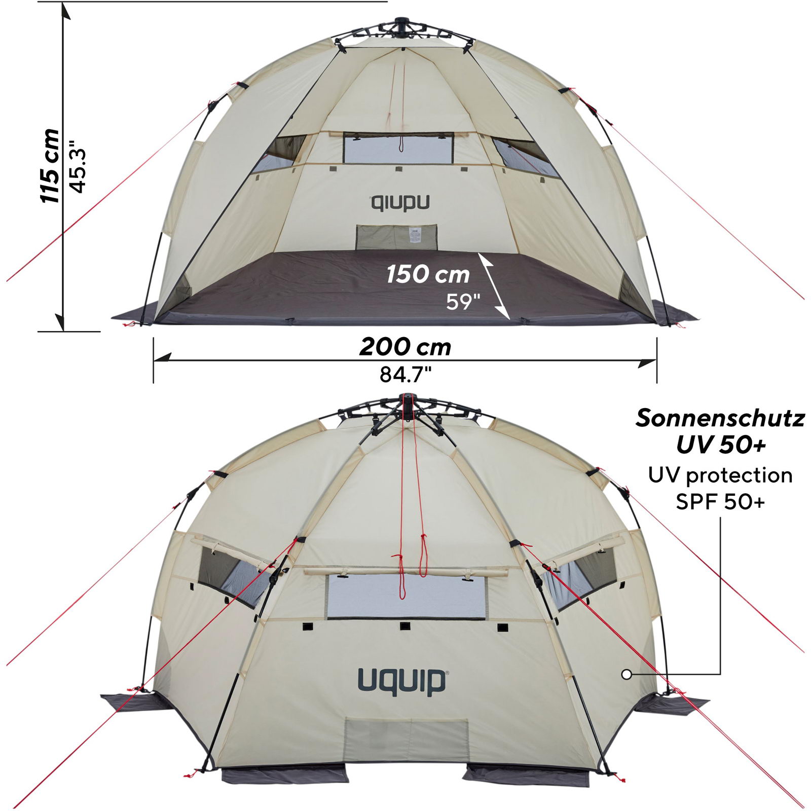 UQUIP Speedy - Strandzelt sand - Bild 8
