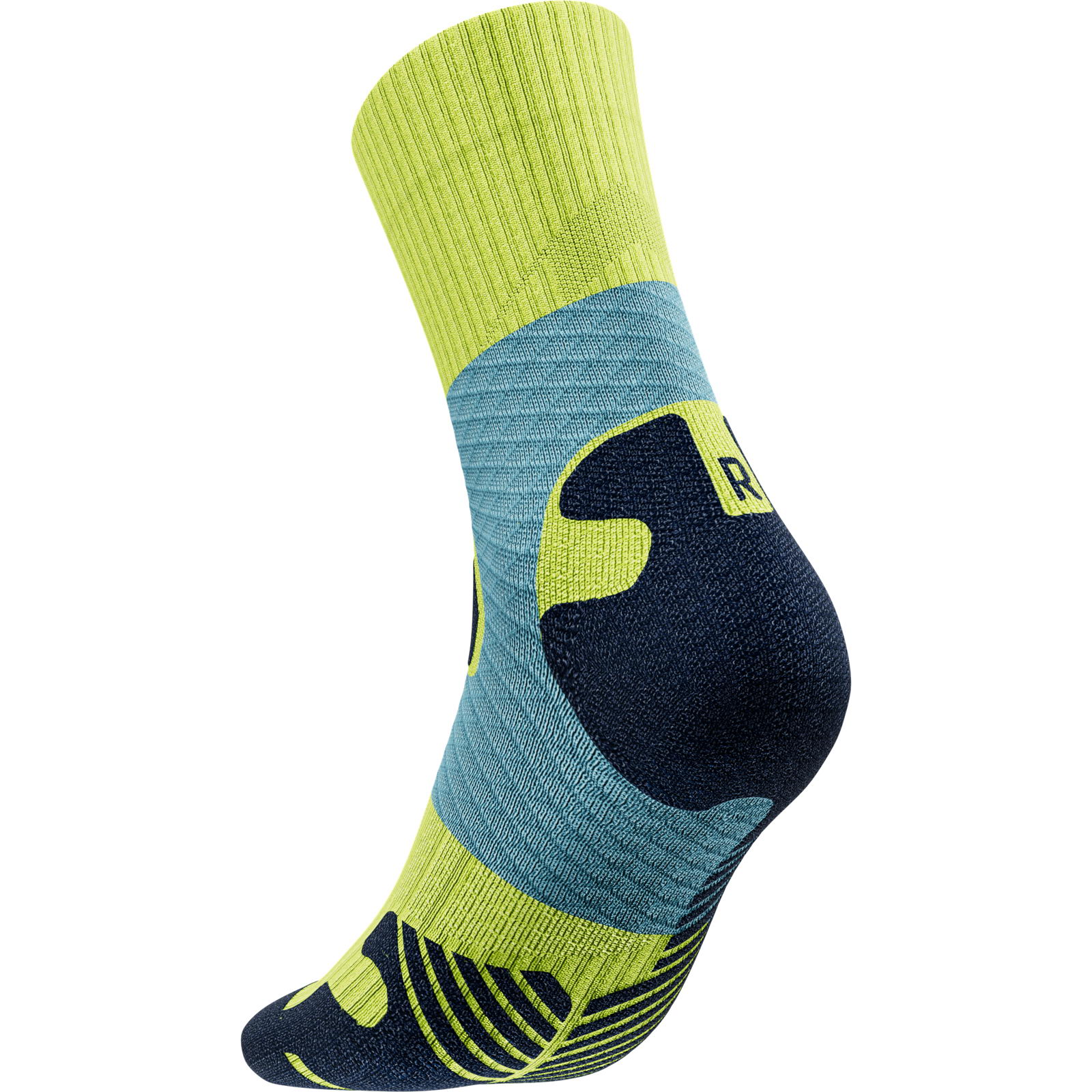 Bauerfeind Sports Trail Run Mid Cut Socks Men - Trailrunning Socken bright lemon - Bild 5