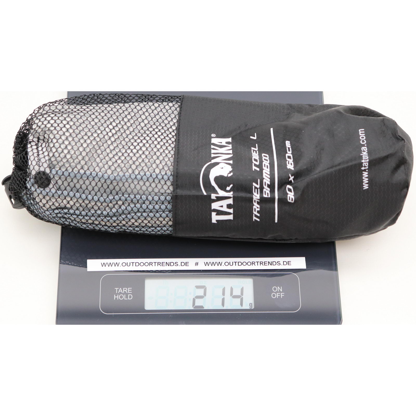 Tatonka Travel Towel Bamboo L - Funktionshandtuch grey - Bild 3
