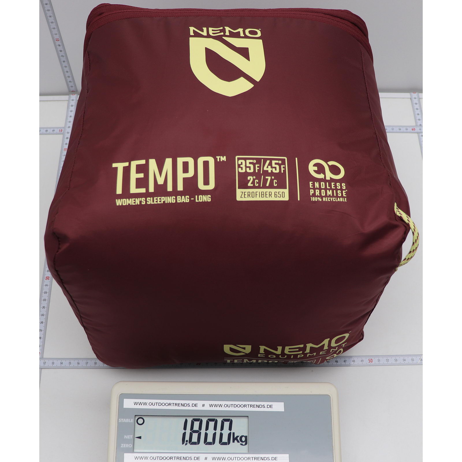NEMO Tempo Women 35 - Kunstfaser-Schlafsack chocolate-rose - Bild 13