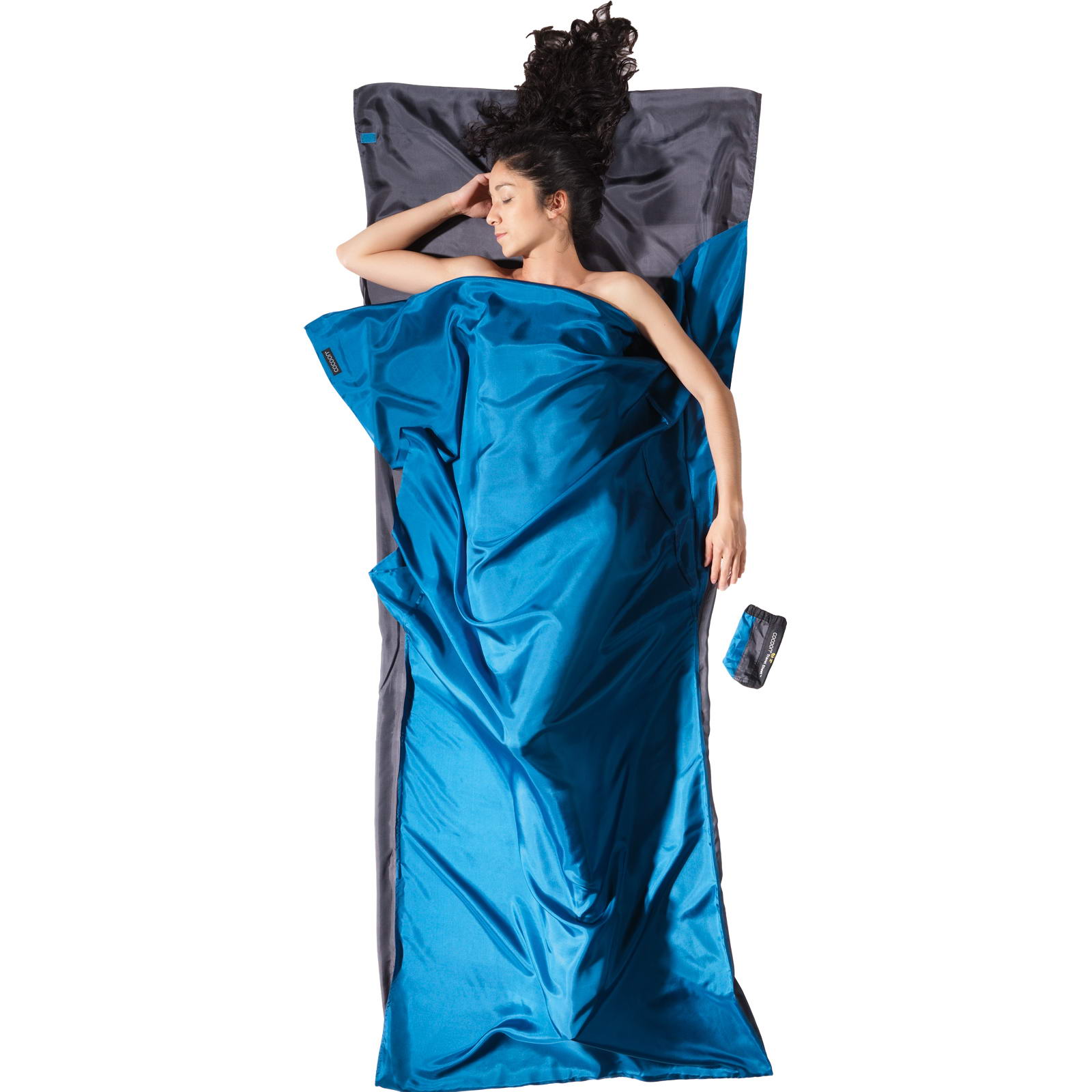 COCOON Silk TravelSheet - Seidenschlafsack rhino-cornflower - Bild 8