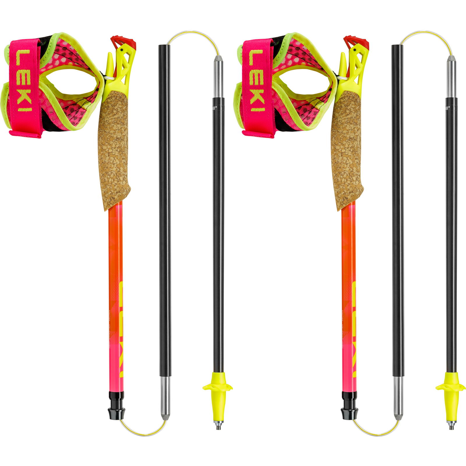 LEKI Ultratrail FX.One SL - Trailrunning-Stöcke neonpink-pastelloarange-neonyellow - Bild 8