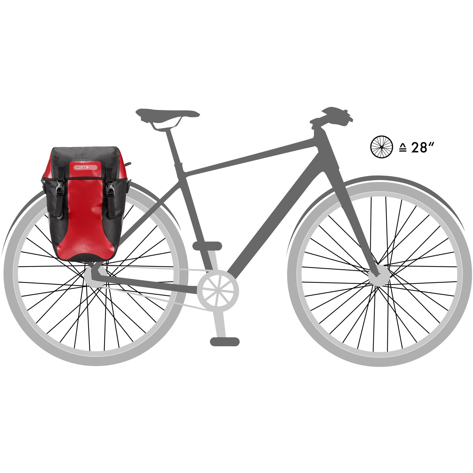 ORTLIEB BIKE-PACKER 20L Pair - Gepäckträgertaschen rot-schwarz - Bild 2