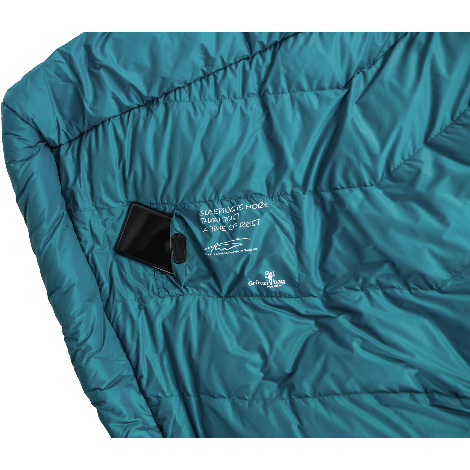 Grüezi Bag DownWool Subzero Comfort 2.0 - Daunen- & Wollschlafsack autumn blue - Bild 11