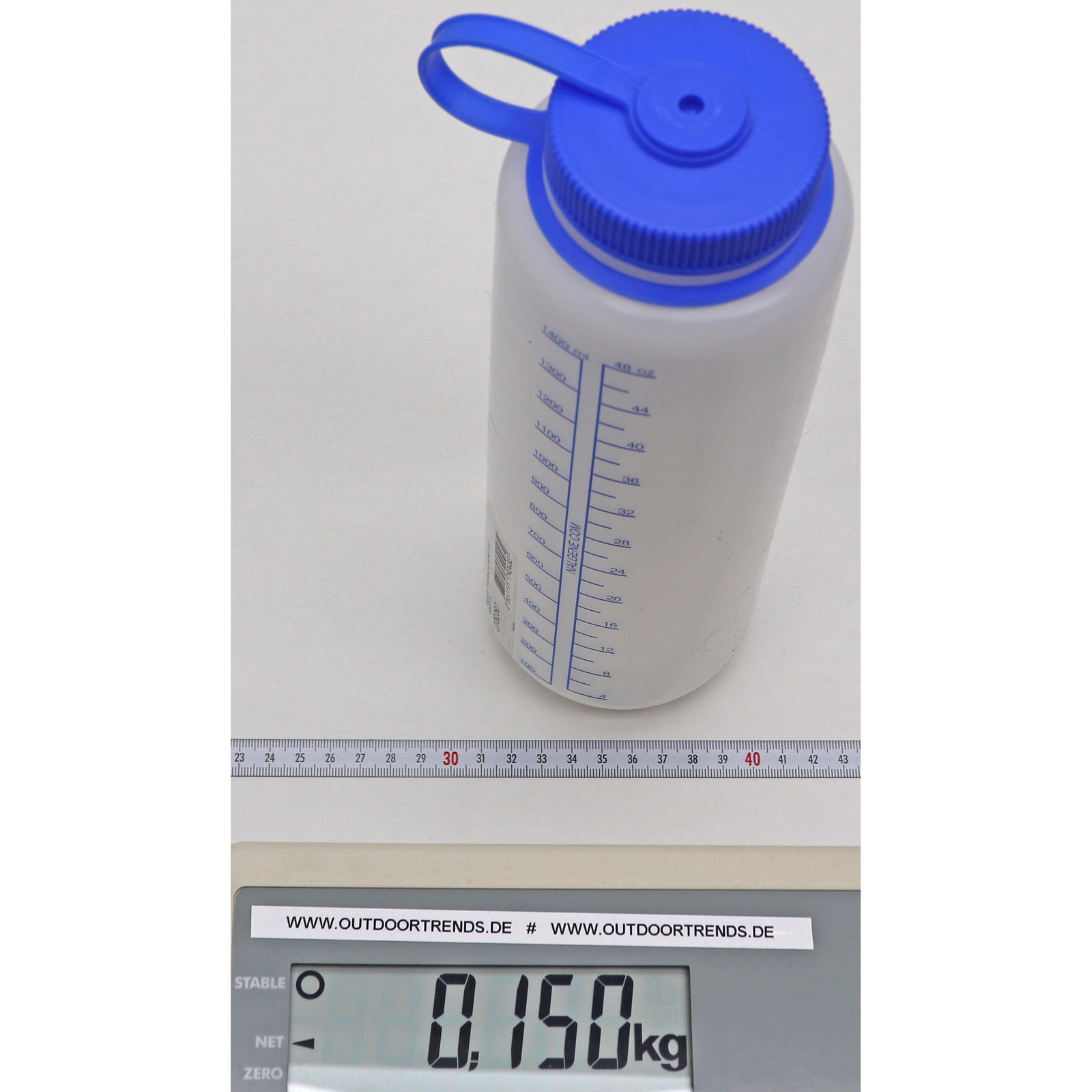 Nalgene Weithals HDPE Trinkflasche 1,5 Liter weiß - Bild 2