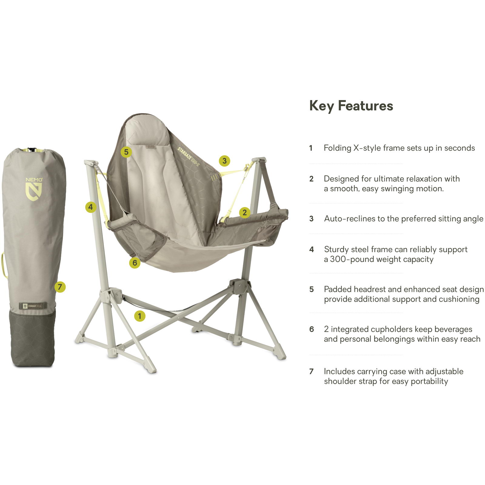 NEMO Stargaze Evo-X - Campingstuhl smokey olive - Bild 12